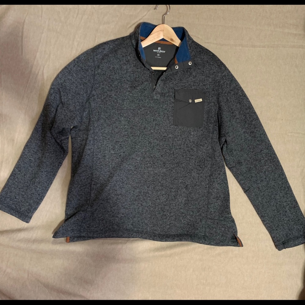 WOOLRICH Men XL Pullover Drifter Sweater Grey